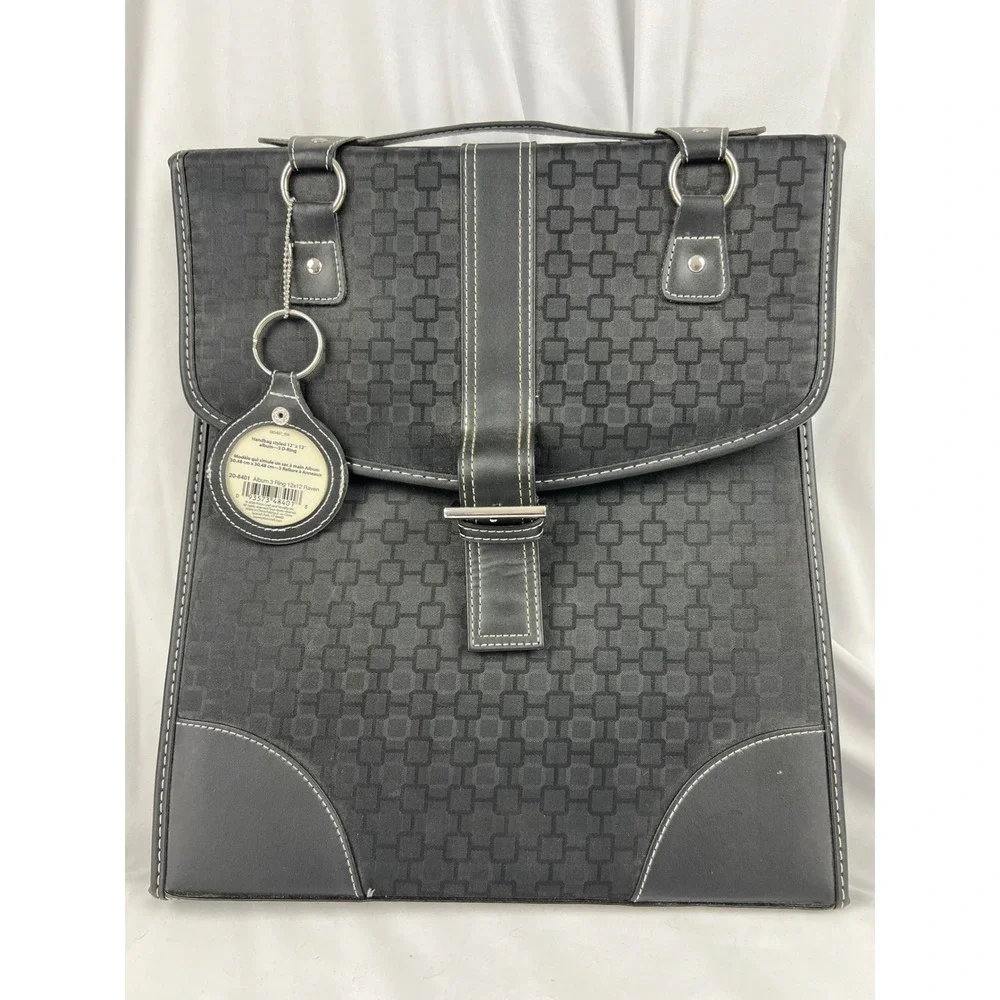 Provo Craft Scrapbook Album Handbag Styled 12x12 Raven Black 3-Ring Binder NWOT